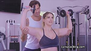 Horny Blonde Workout Cock