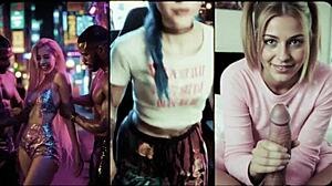 Dağınık Yüzüne Blowbang Fışkırtması