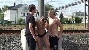 Public Milf Threesome