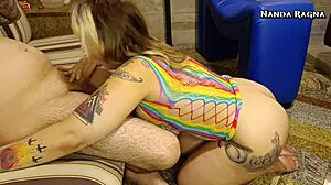 Blonde Facial Cumshot