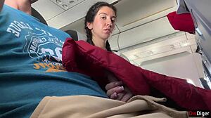 airplane cumshot flash