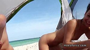 beach tent orgy
