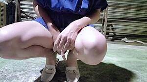 Ladyboy Outdoor Dildo