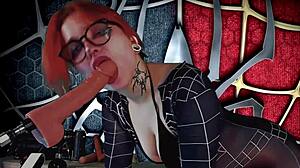 spider girl blowjob