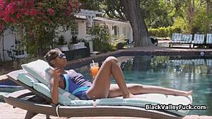 Ebony Pool Blowjob