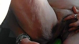 Granny Cucumber Fuck