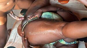 Ebony Squirting Creampie