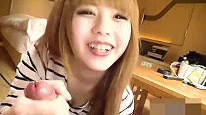 金髪中出しフェラチオ