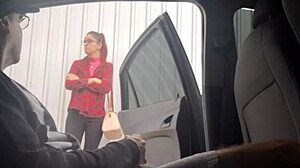 Risky Street Handjob