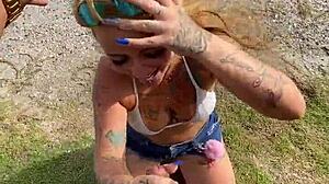 Beach Blonde Blowjob