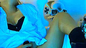 blue dildo masturbation