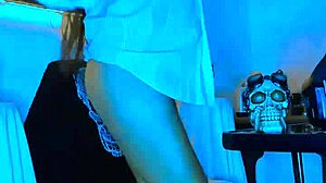 blue dildo masturbation