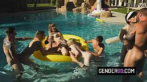 Shemale Pool Orgy