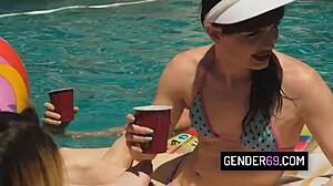 Shemale Pool Orgy
