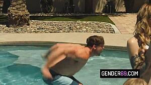 Shemale Pool Orgy