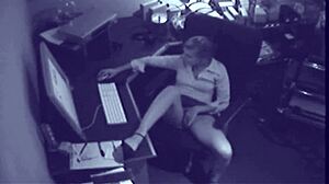 Office Masturbation Caught