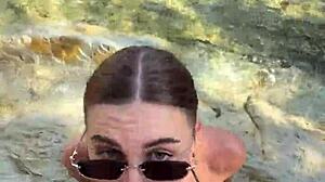 beach facial blowjob