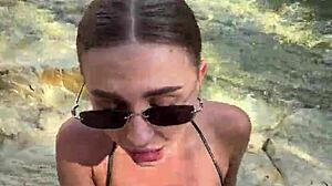 beach facial blowjob