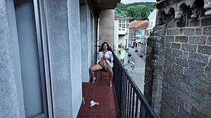 Balcony Masturbation
