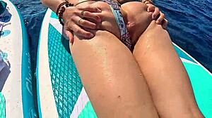 outdoor cameltoe tease