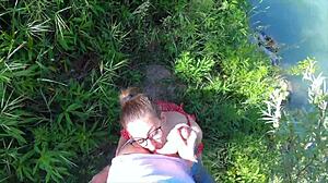 petite forest blowjob