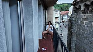 Balcony Masturbation
