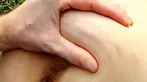 outdoor blowjob creampie