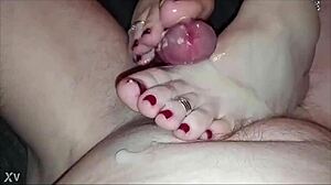 Married Wife Footjob
