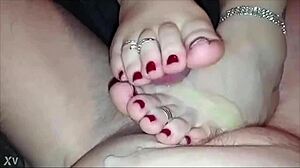 Married Wife Footjob