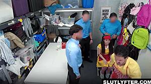 Pixie Shoplifter Gangbang