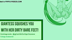 giantess toe trample