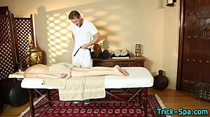 brunette massage spy