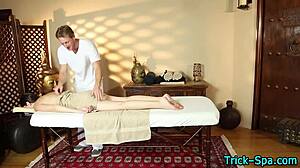 brunette massage spy