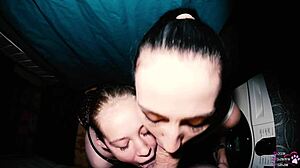 double bathroom blowjob