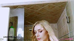 Blonde Model Shower