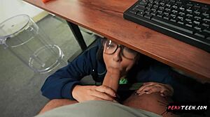 classroom blowjob