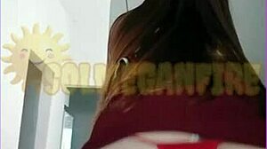 Pregnant Redhead Masturbates