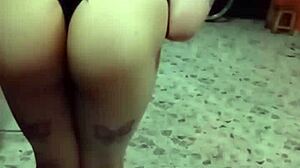 ladyboy lingerie pose