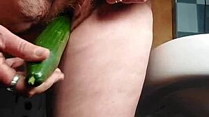 Granny Cucumber Fuck