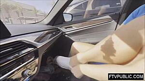 blonde mall masturbation