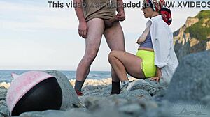 beach stranger handjob