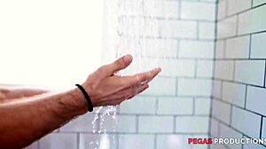 Blonde Shower Gagging