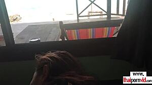 Outdoor Asian Blowjob