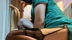 Silk Footjob Tease