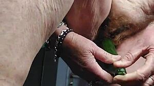 Granny Cucumber Fuck