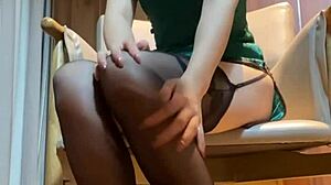 Silk Footjob Tease