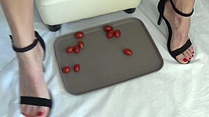 feet tomato trample