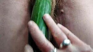 granny cucumber fuck