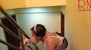 maid pussy tease