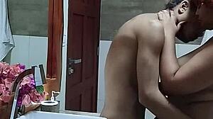 passionate bathroom creampie